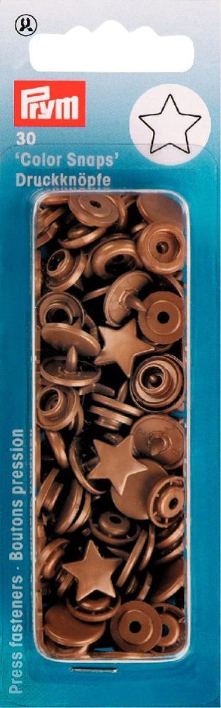 P393211 - Non-sew Colour Snaps Star gold x 30pc