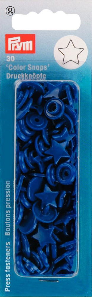 P393216 - Non-sew Colour Snaps Star royal x 30pc