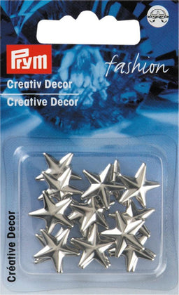 P403654 - Creative Decor star pinning 15 mm silver col x 16pc