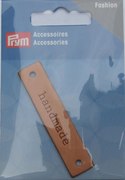 P403795 - Handmade label leather natural rectangular