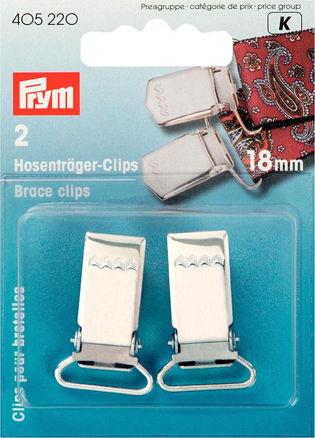 P405220 - Brace Clips steel silver 18mm x 2pc