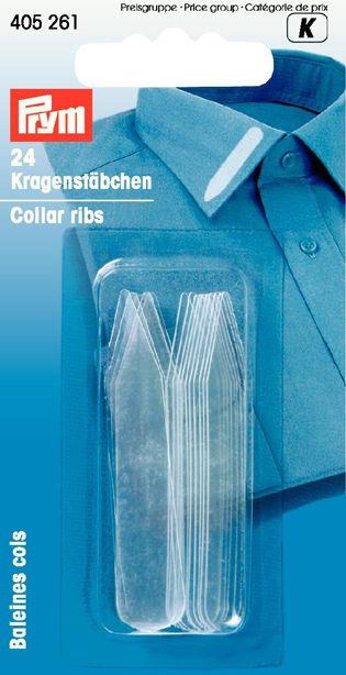 P405261 - Collar Ribs plastic 10 x 55 mm transparent x 24pc