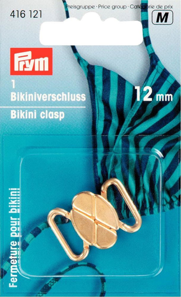 P416121 - Bikini/belt clasp cloverleaf metal 12mm gold x 1pc