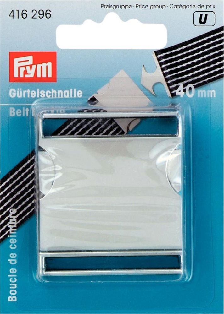 P416296 - BELT BUCKLE 40mm SILVER COL MATT 1PC