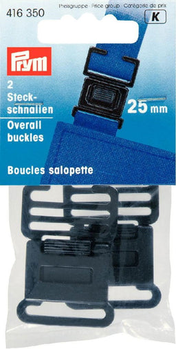 P416350 - Overall buckles plastic 25 mm Black x 2pc