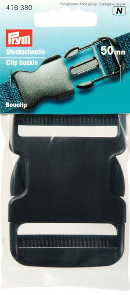 P416380 - CLIP BUCKLE PLASTIC 50mm BLACK 1 PCS