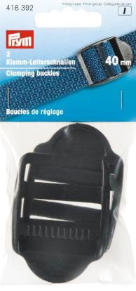 P416392 - Clamping buckles plastic 40mm Black x 2pc