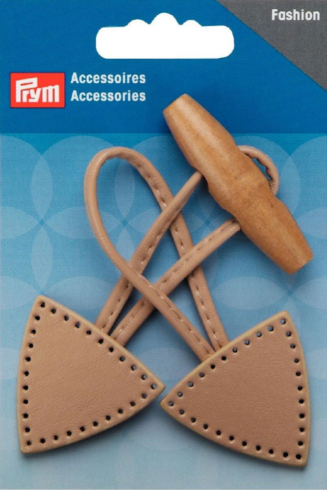 P417712 - Toggle fastening 15x5cm beige x 1pc