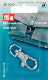 P417900 - Snap hook 7 x 38 mm silver x 1pc