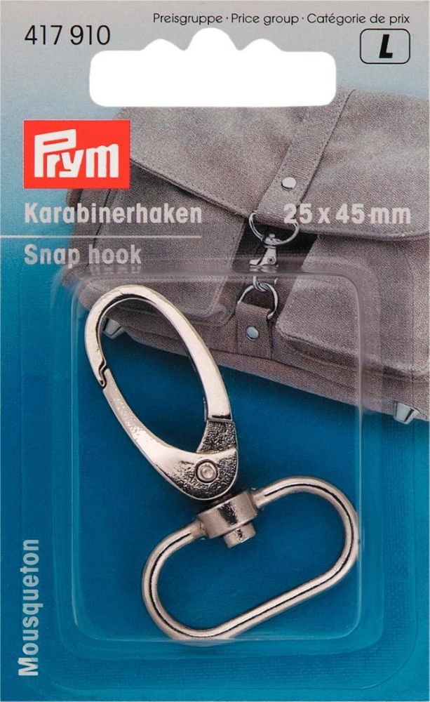 P417910 - Snap hook 25 mm silver x1pc