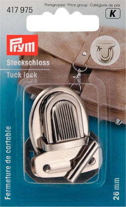 P417975 - Tuck lock 26 mm silver x1pc