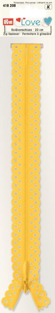 P418208 - **Prym Love Zip S11 decor. 20cm sun yell. x 1pc