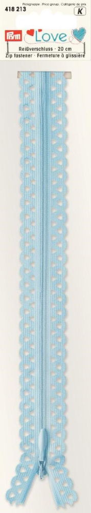 P418213 - **Prym Love Zip S11 decor. 20cm light blue x 1pc