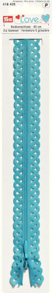 P418405 - Prym Love Zip S11 decor. 40cm blue turquoise. x 1pc