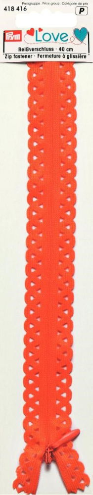 P418416 - Prym Love Zip S11 decor. 40cm orange x 1pc