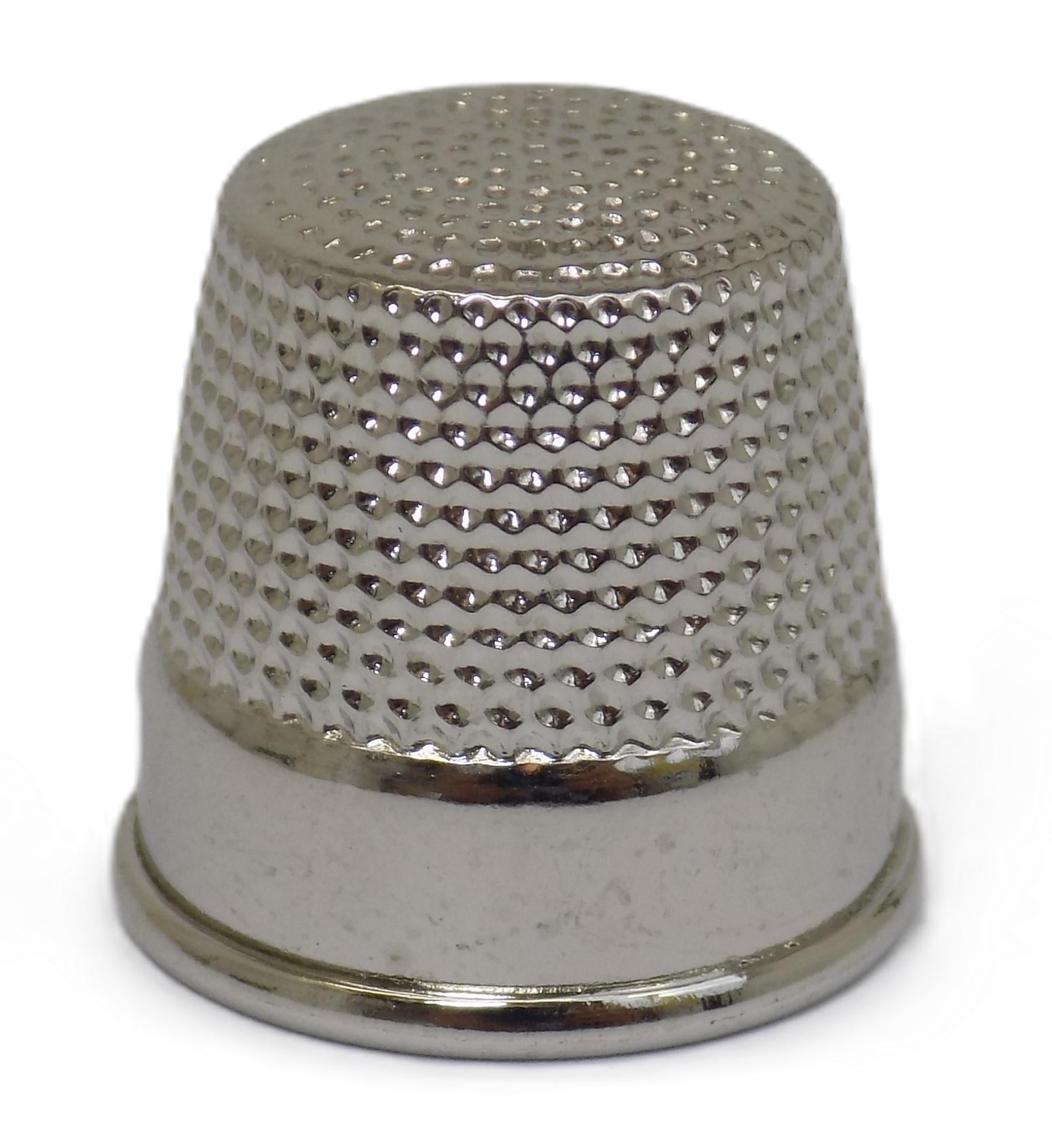 P431212  **Thimble steel silver 16.0mm x 10 pieces