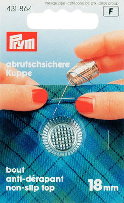 P431864 - Thimble zinc die-cast  18mm silver x 1pc