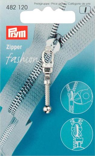 P482120 - Fashion Zipper pullers Club metal silver x 1pc