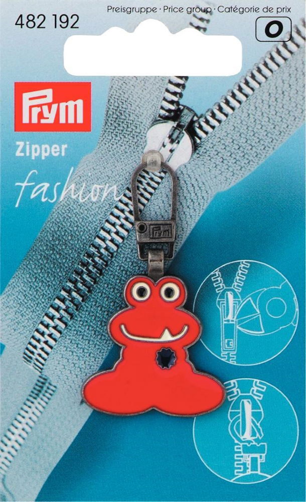 P482192 - **Zip puller for kids Fun Motif red x 1pc