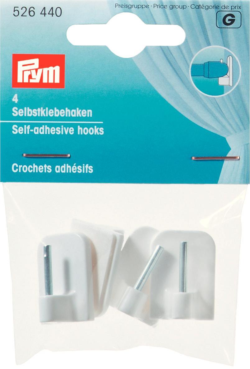 P526440  WHITE SELF ADHESIVE HOOKS 5 CARDS (4 PIECES PER CARD)