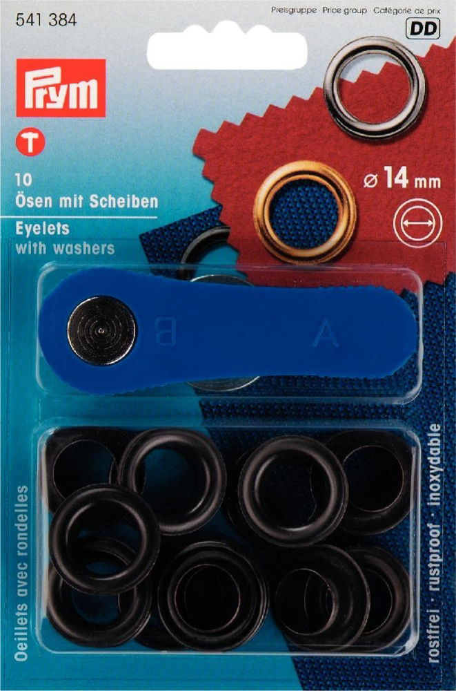 P541384 - Eyelets/Washers brass  14mm silver x 10pc