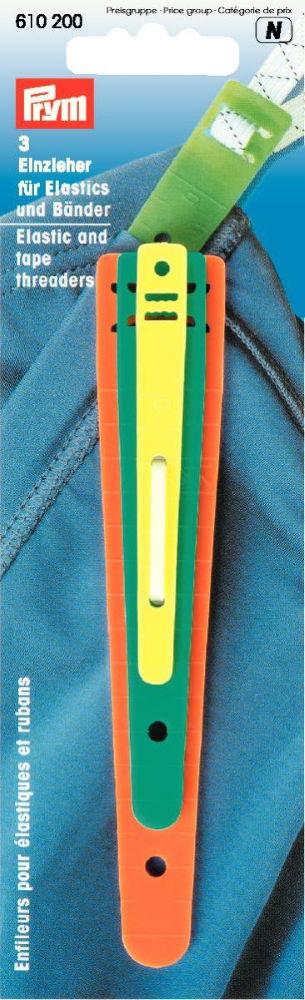P610200 - Threaders for elastics and tapes assorted x 3pc