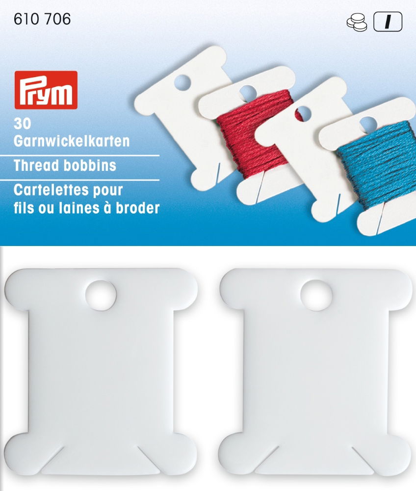 P610706 - PRYM THREAD BOBBINS PLASTIC 4X3.8CM 30PC