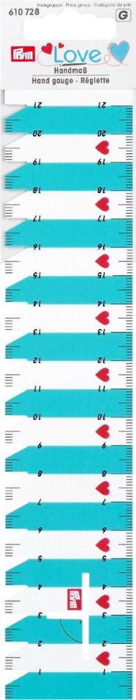 P610728 - PRYM LOVE HAND GAUGE 4.5 X 23cm PLASTIC 1PC