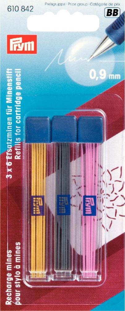 P610842 - Refills for cartridge pencil yellow/Black/pink x 18pc