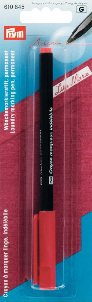 P610845 -** Laundry marking pen  permanent red x 1pc