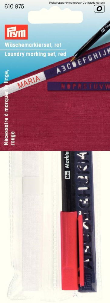 P610875 - Laundry marking set standard  red pen x 1 set