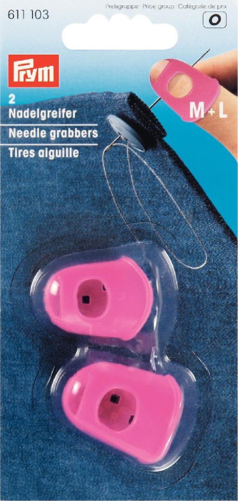 P611103 - PRYM NEEDLE GRABBERS SILICONE PINK M+L