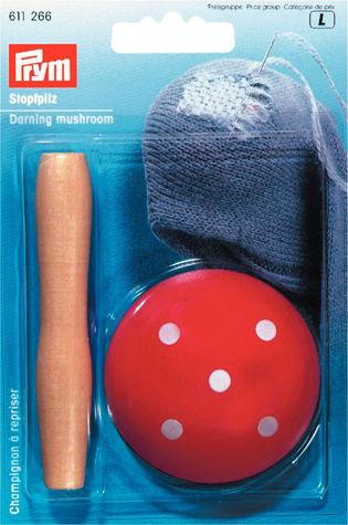 P611266 - Darn Mushroom hardwood natural lacquered toadstool pattern x 1pc
