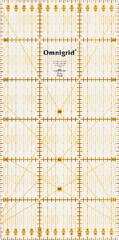 P611307 - Univ ruler with cm scale 15x30cm angle x 1pc