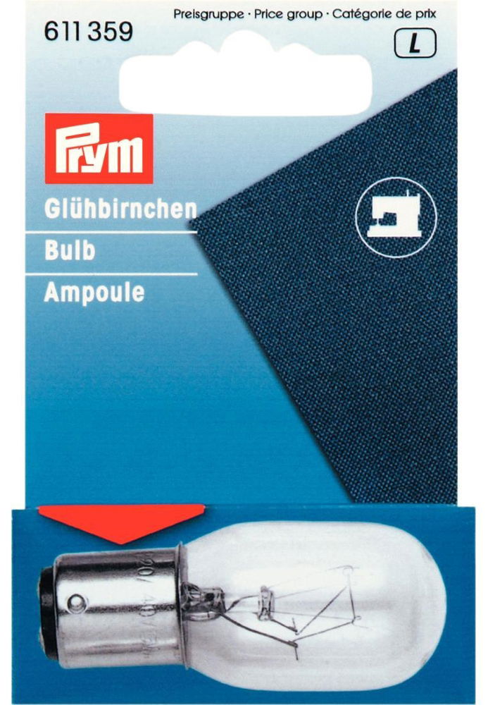 P611359 - **Spare Bulb Sew Mach with bayonet socket x 1pc