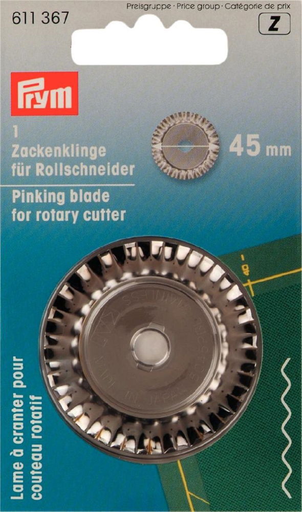 P611367 - Wave blade Multi-purpose rotary cutter  Pinking 45mm x 1pc