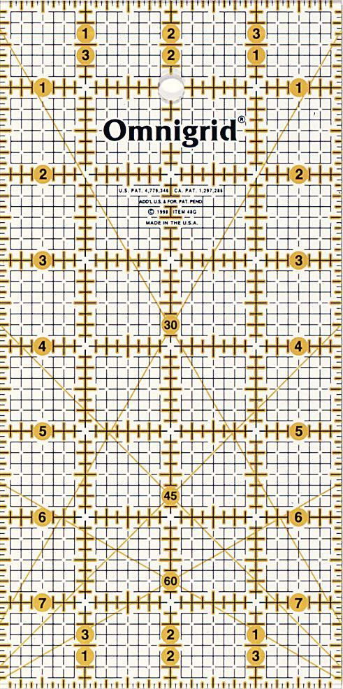 P611474 - Uni ruler with inch scale 4 x 8 inch grid