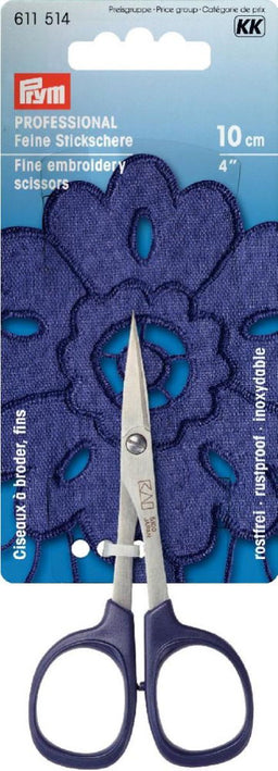 P611514 - Professional Embroidery Scissors HT 4 fine 4'' 10cm x 1pc