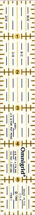 P611645 - Uni Ruler with inch scale 1 x 6 inch x 1pc