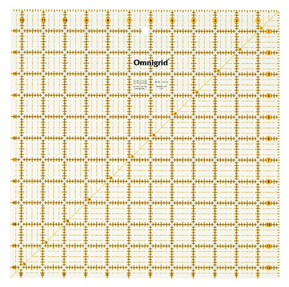 P611647 - Uni Ruler with inch scale 12.5 x 12.5 inch x 1pc