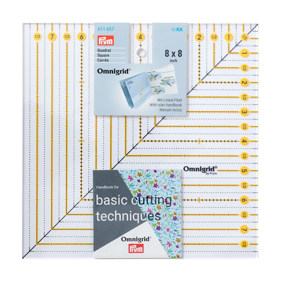 P611657 - Patchwork ruler square 8 x 8 inch Omnigrid