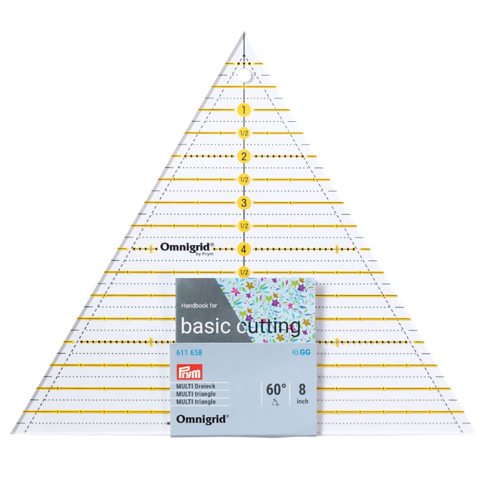 P611658 - Patchwork ruler triangle Multi 8 inch Omnigrid