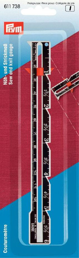 P611738 - Sew and knit gauge cm/inch x 1pc