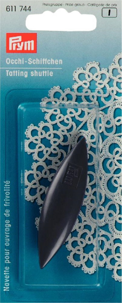 P611744 - Tatting Shuttle plastic 65 mm assorted colours x 1pc