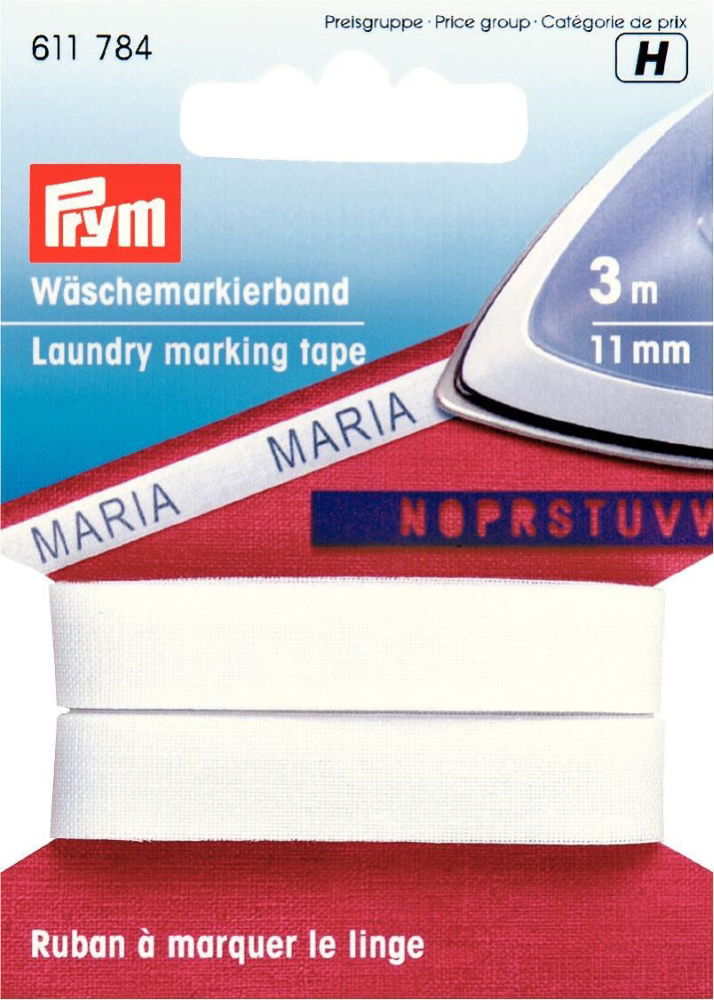 P611784 - Laundry marking tape iron-on CO 11 mm white