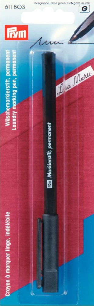 P611803 - *(KU)*Laundry Mark Pen permanent black x 1pc