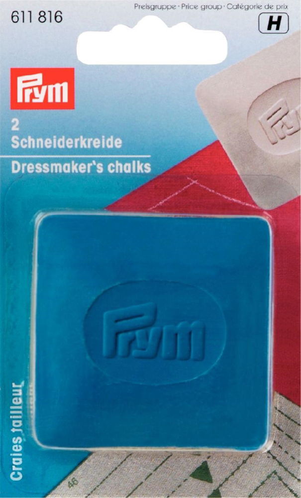 P611816 - Dressmaker's chalks slabs yellow/blue x 2pc