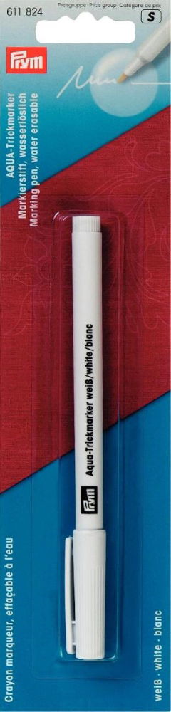 P611824 - Aqua marking pen water erasable white x 1pc