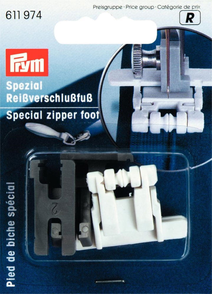 P611974 - Special zipper foot for Sew Machine non-visible zips x 1pc