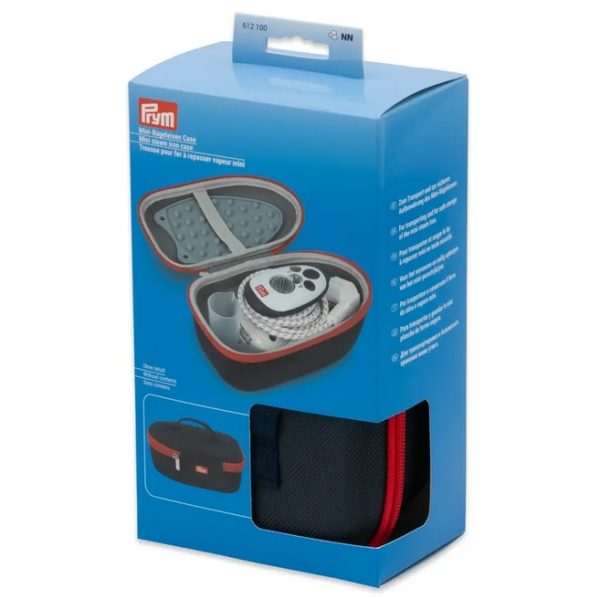 P612100 - MINI STEAM IRON CASE DARK BLUE WITH RED RIM
